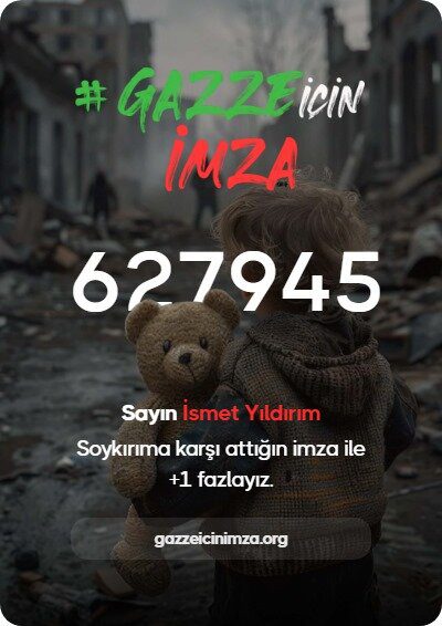 BAŞKAN YILDIRIM’DAN GAZZE İÇİN İMZA ÇAĞRISI