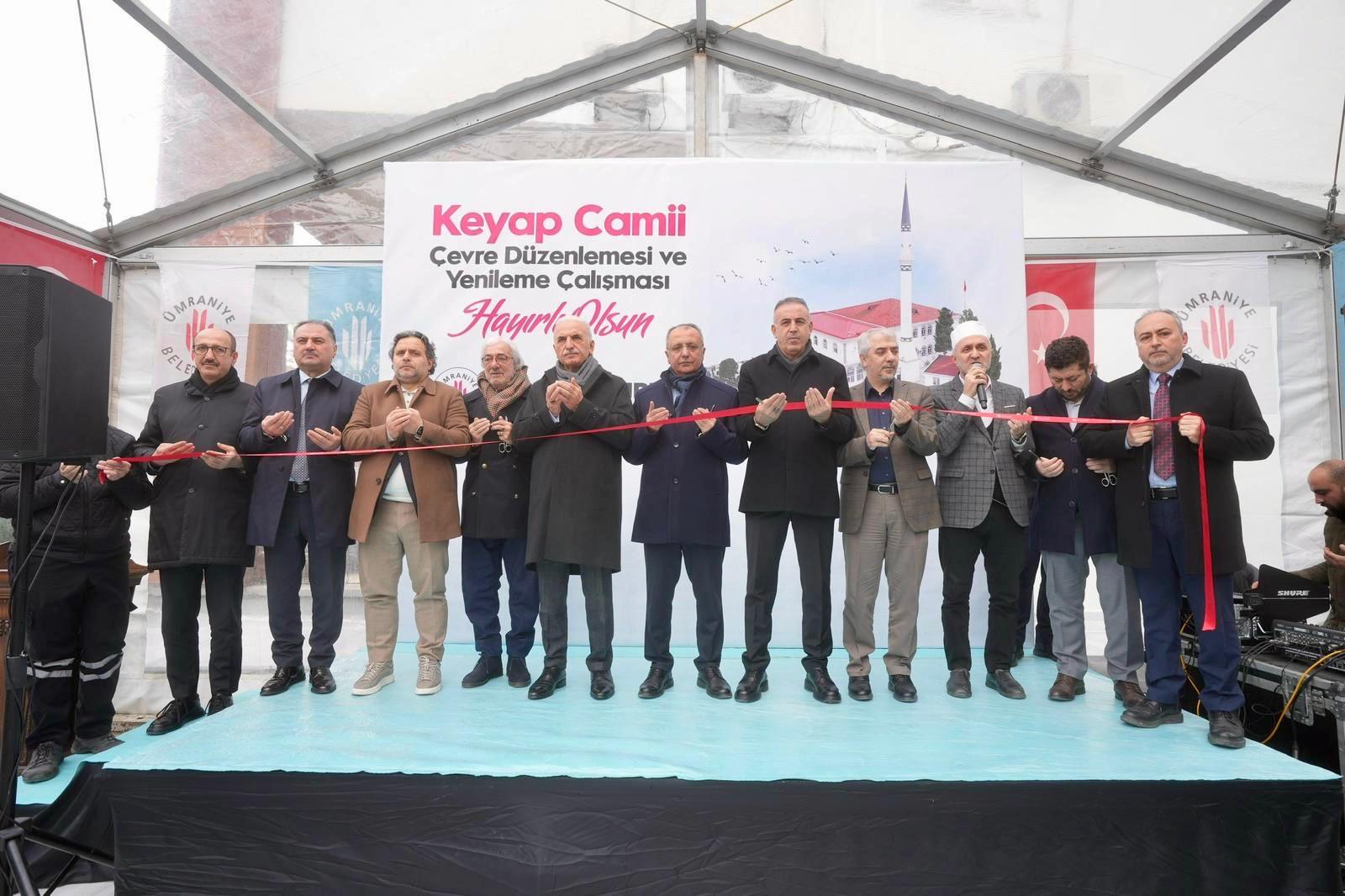 ÜMRANİYE’DE BİR ESER DAHA HİZMETE GİRDİ: KEYAP CAMİİ ÇEVRE DÜZENLEMESİ