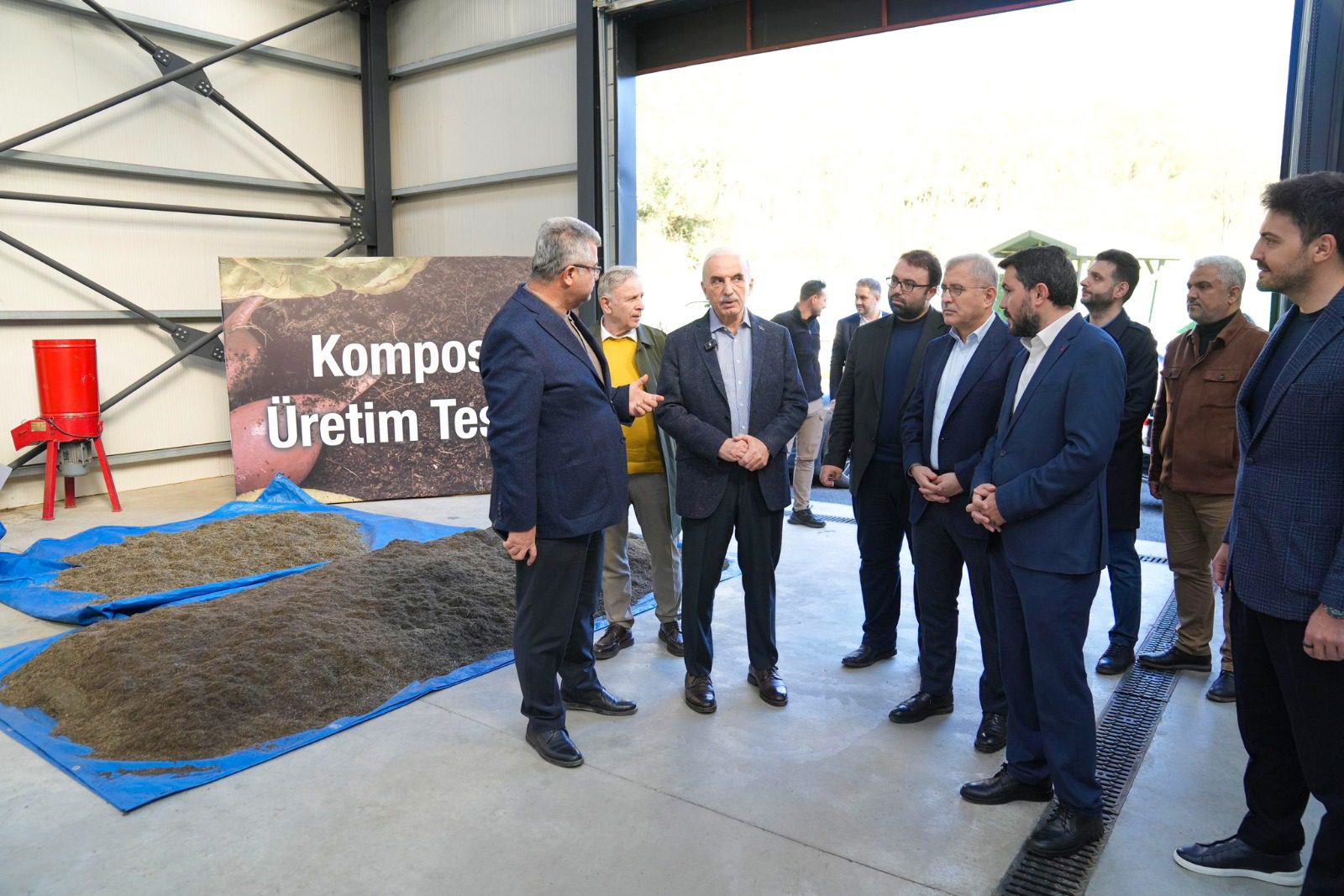 BAŞKAN İSMET YILDIRIM, KORU KOMPOST ÜRETİM TESİSİ’Nİ ZİYARET ETTİ