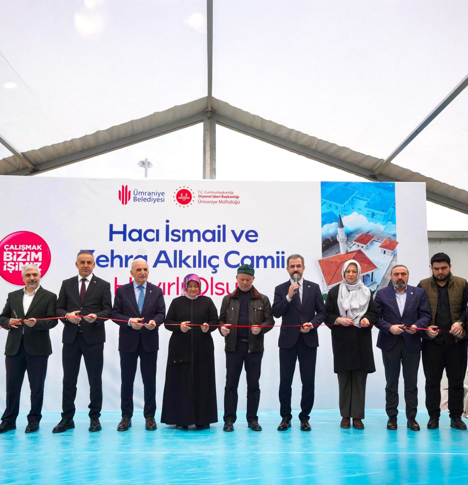 HACI İSMAİL VE ZEHRA ALKILIÇ CAMİİ DUALARLA İBADETE AÇILDI